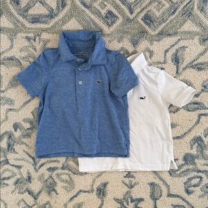 Vineyard Vines Sankaty Striped Polo & White Polo